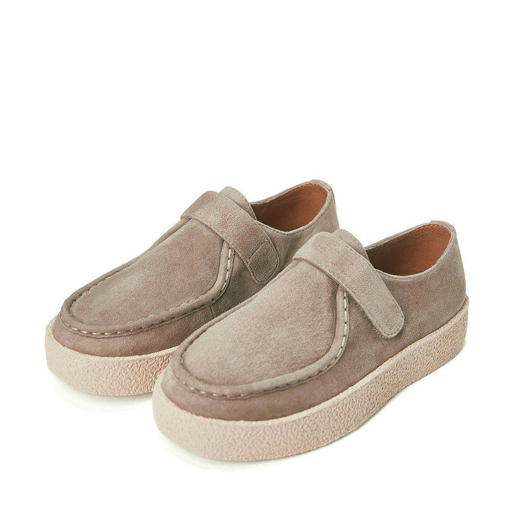 Liam Suede Velcro Strap Loafers Boots