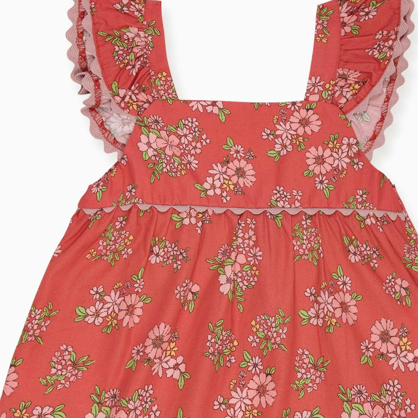 Red Floral Elicia Baby Summer Set