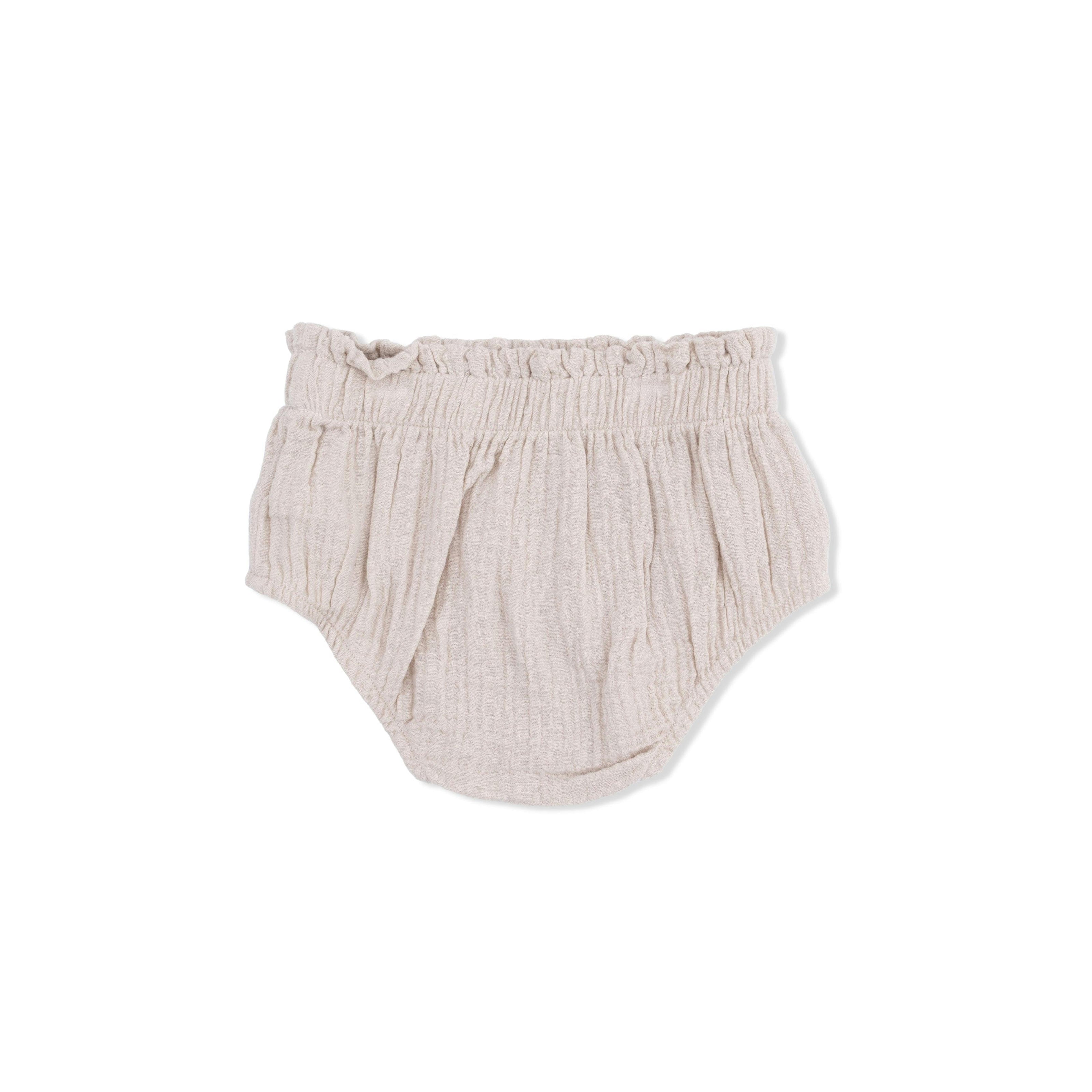 Solid Muslin French Oak - Babydoll Top with Mod Bloomer