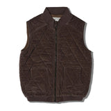 Organic Sleeveless Quilted Corduroy Jacket