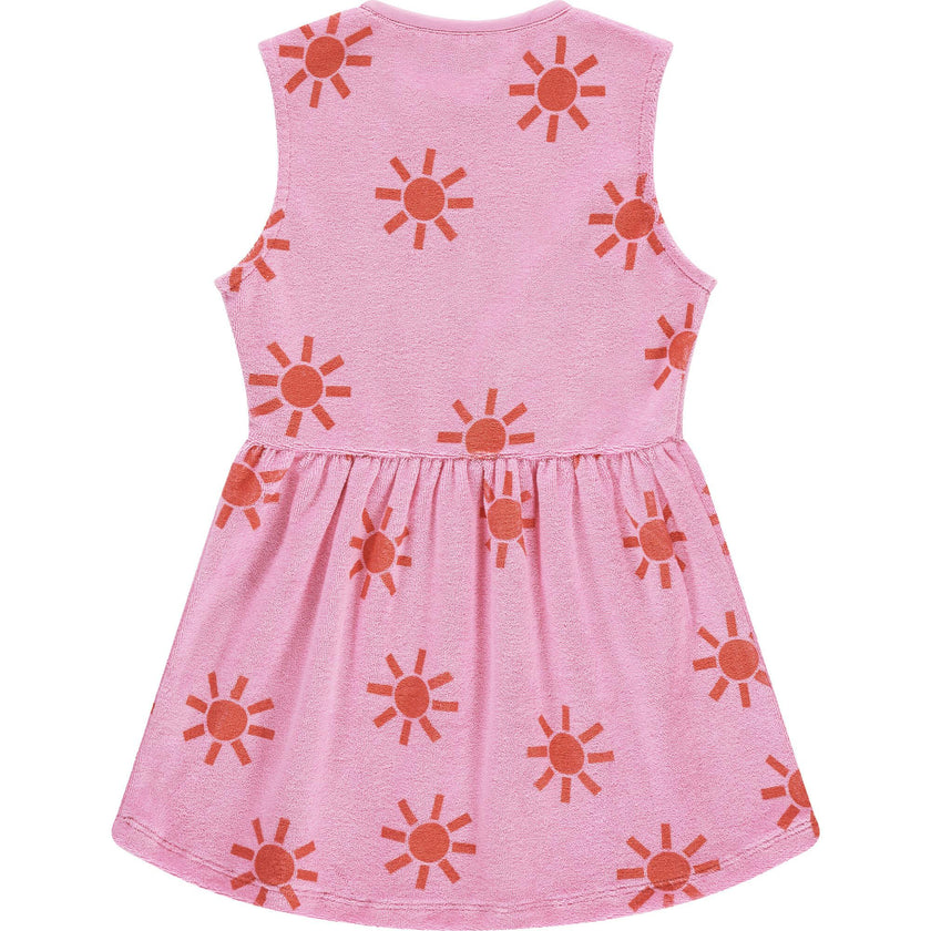 Terry Sleeveless Sun Print Dress