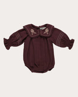 Gladys Baby Bubble Romper - Plum