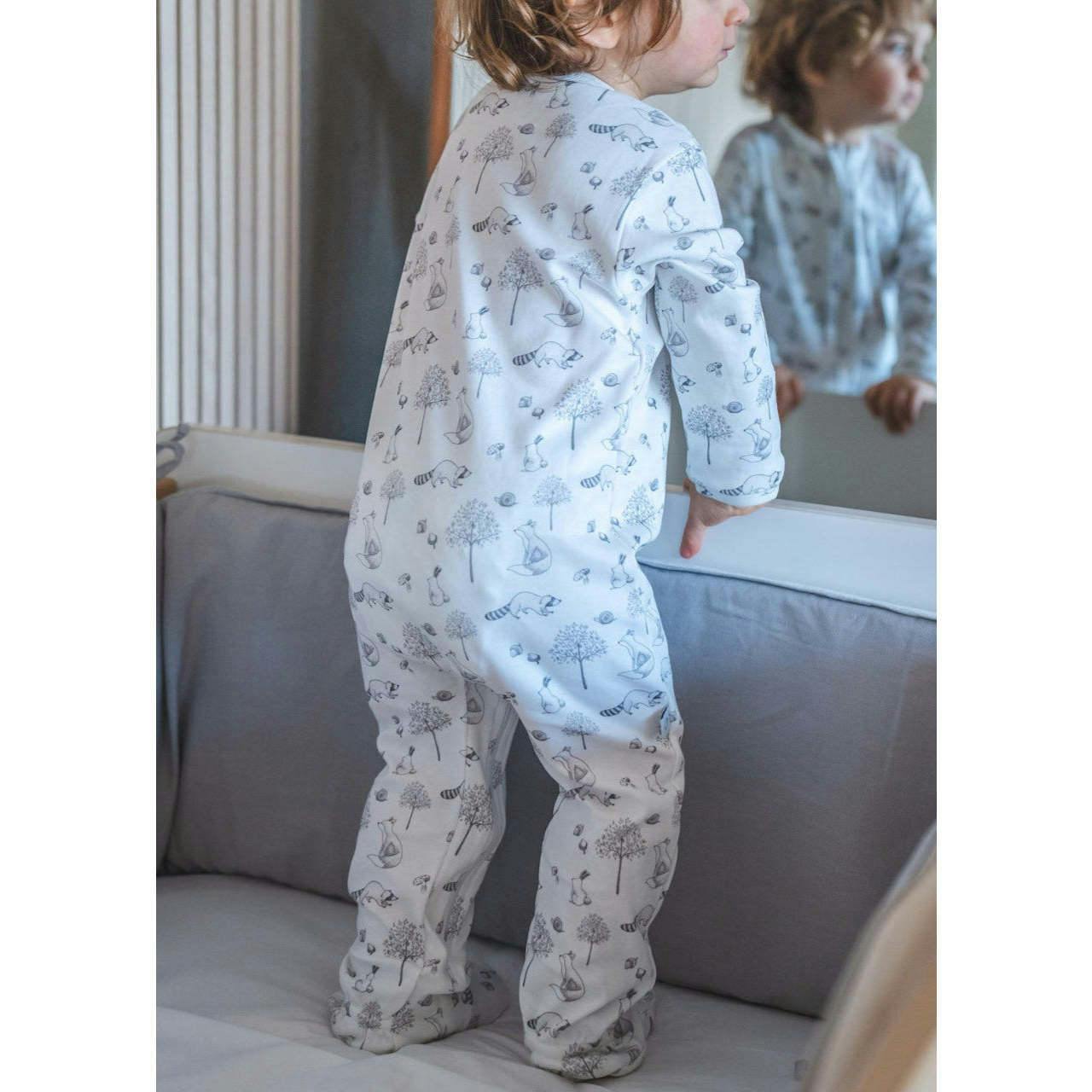 Gray Raccoon Pima Baby Pajama