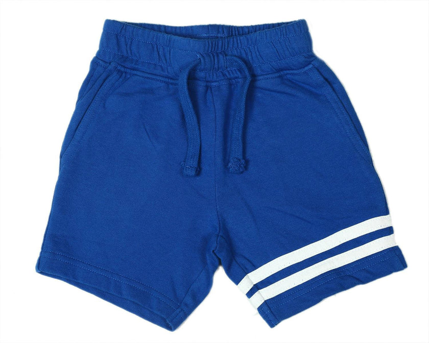 Kids Striped Sweat Shorts - Cobalt