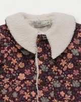 Molly Baby Quilted Jacket - Garden Flowers Plum