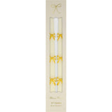Gold Bow Taper Candles