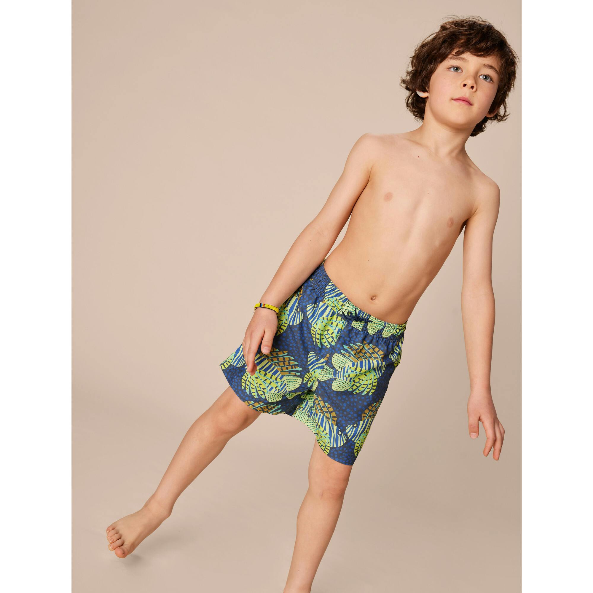 Shortie Mid-Thigh Swim Trunks, Multi
