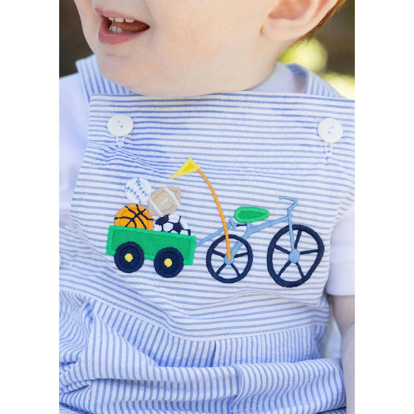 Seersucker Shortall With Bike & Sport Balls
