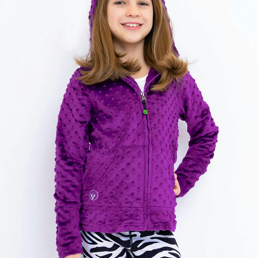 Minky Bubble Zip Hoodie