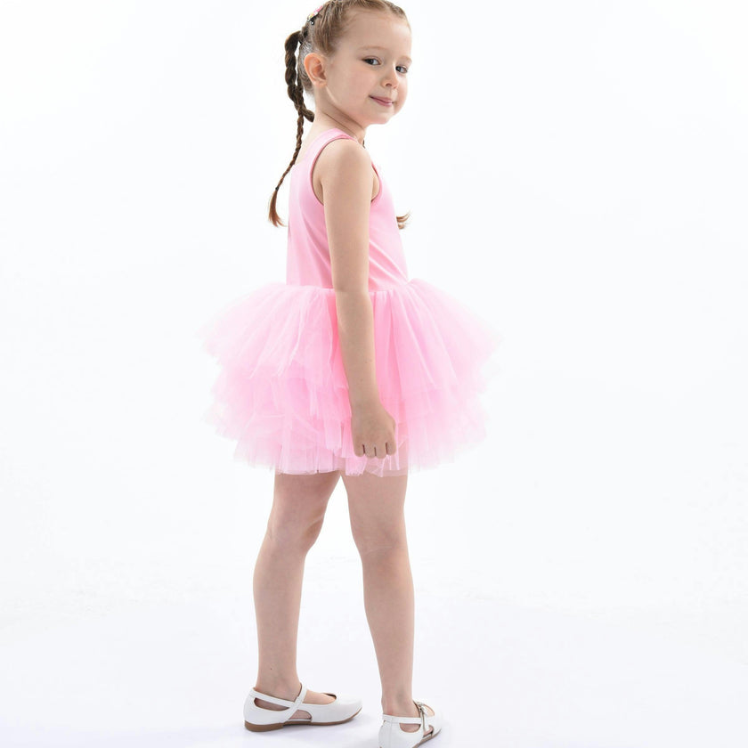 Pink Flamingo Solid Tutu Dress