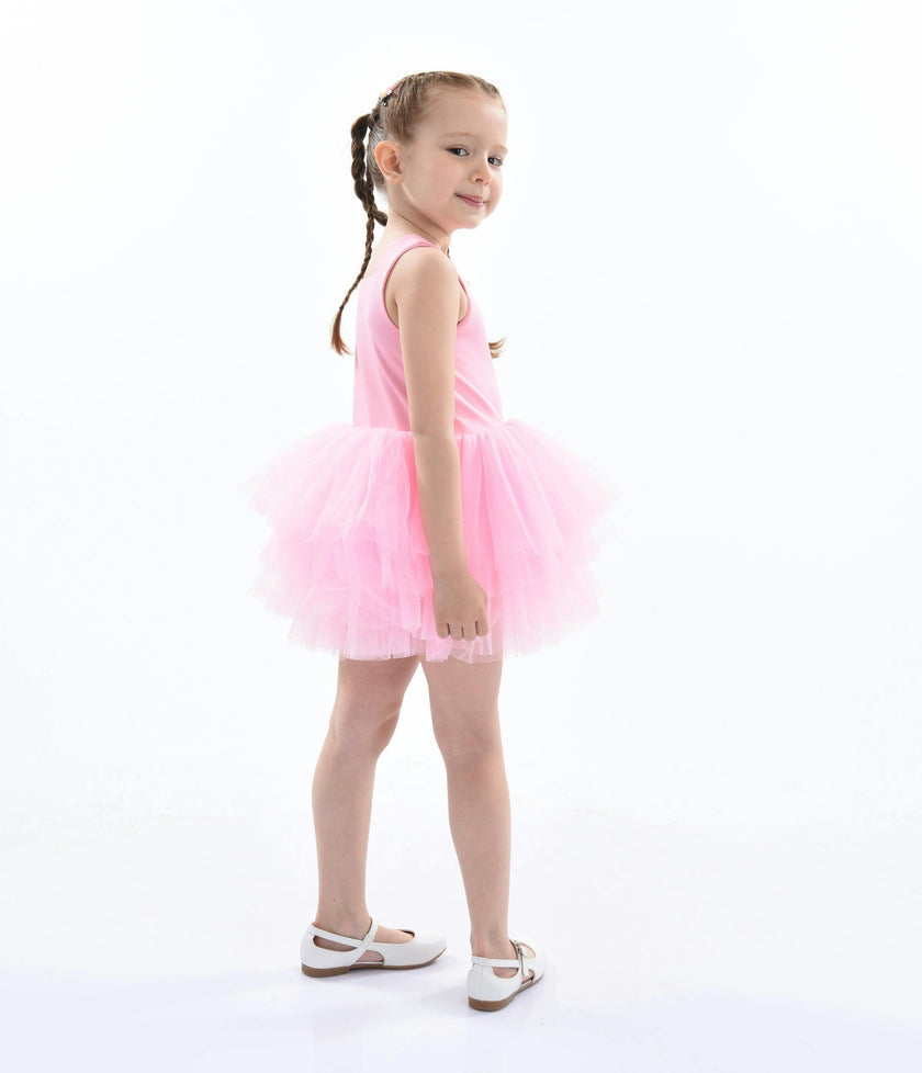 Pink Flamingo Solid Tutu Dress