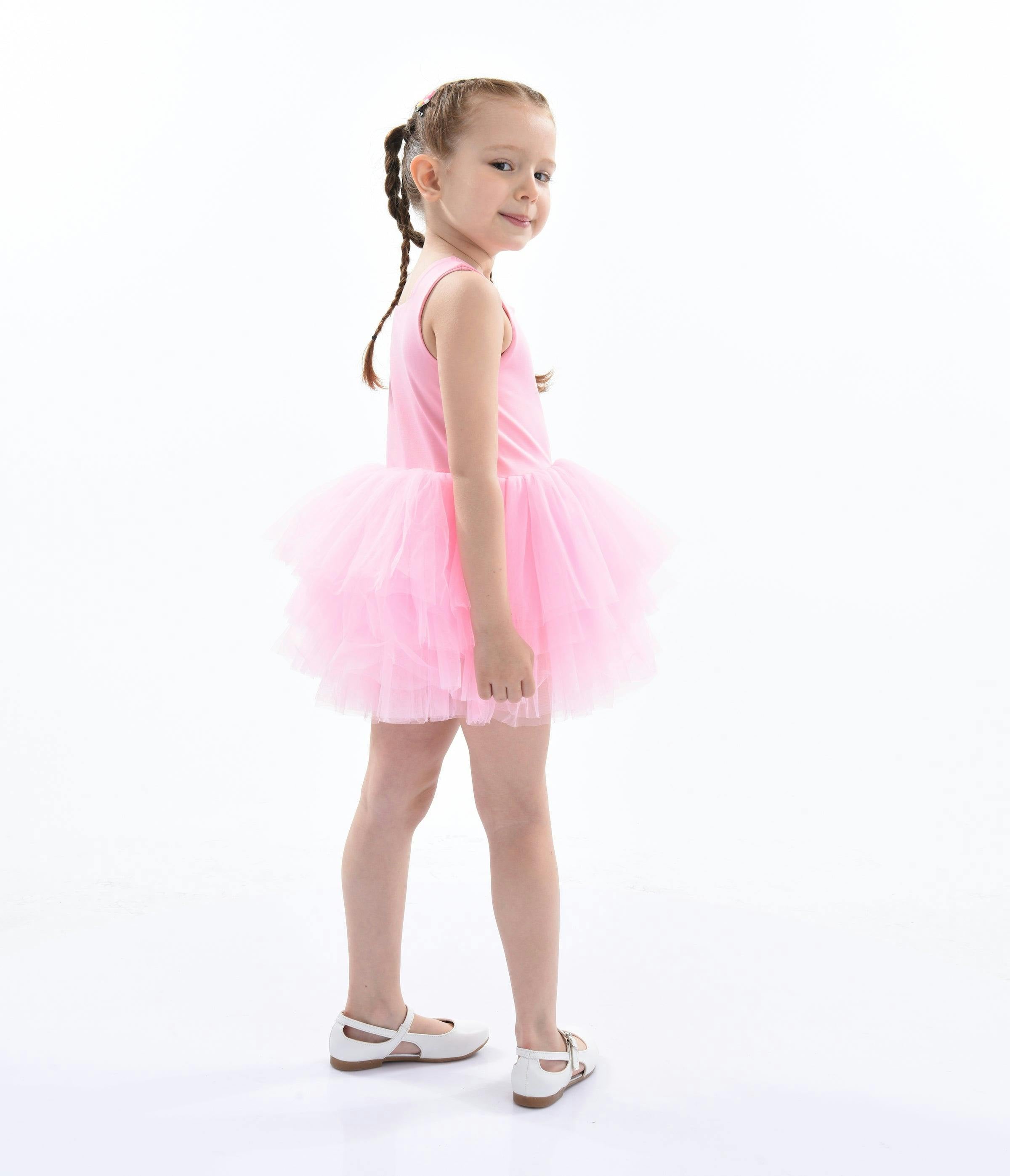 Pink Flamingo Solid Tutu Dress