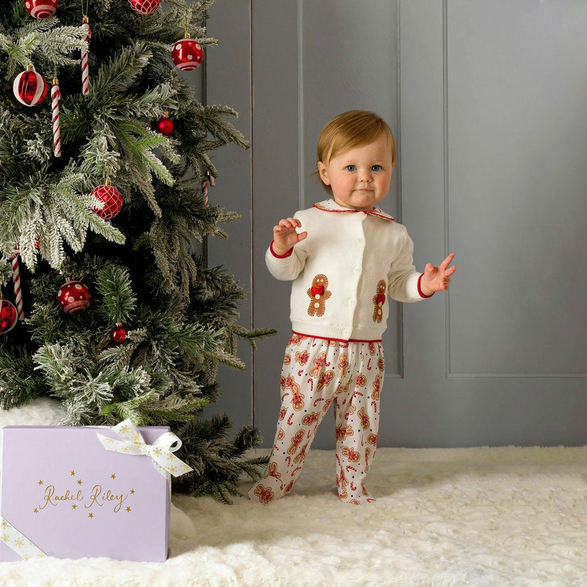 Gingerbread Applique Cardigan