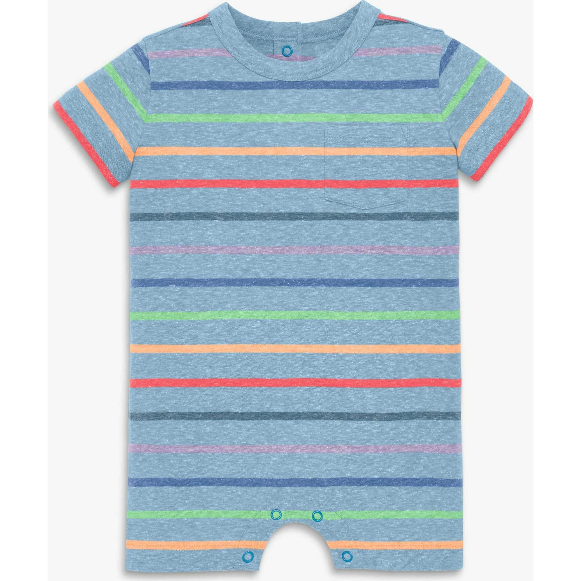 Baby heathered rainbow stripe pocket shortie