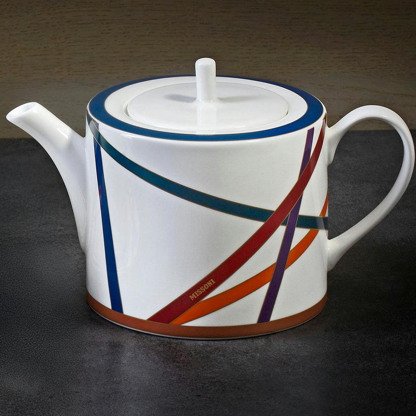 Tea Pot or Coffee Pot NASTRI  Multicolor diam. 4.75", H 5"