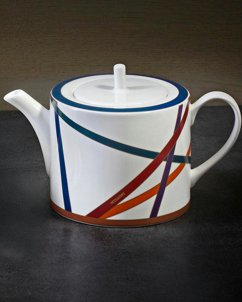 Tea Pot or Coffee Pot NASTRI  Multicolor diam. 4.75", H 5"