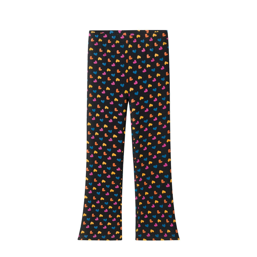 Girls Sweater & Flare Legging Set | Flowers & Hearts