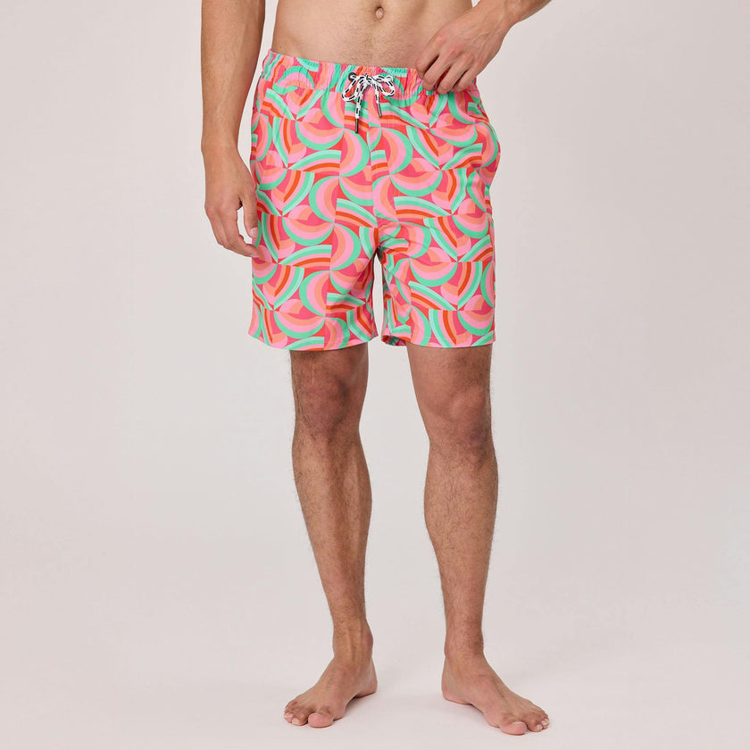 Mens Geo Melon Sustainable Swim Short