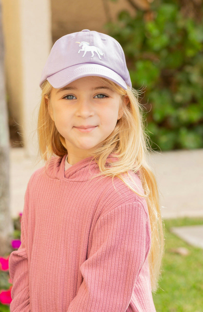 Rainbow Unicorn Bow Baseball Hat