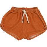 Terry Curved Hem Drawstring Shorts