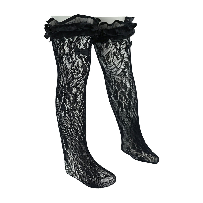 Layered Ruffle Bow Socks