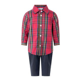 Red Tartan Shirt & Trouser Set
