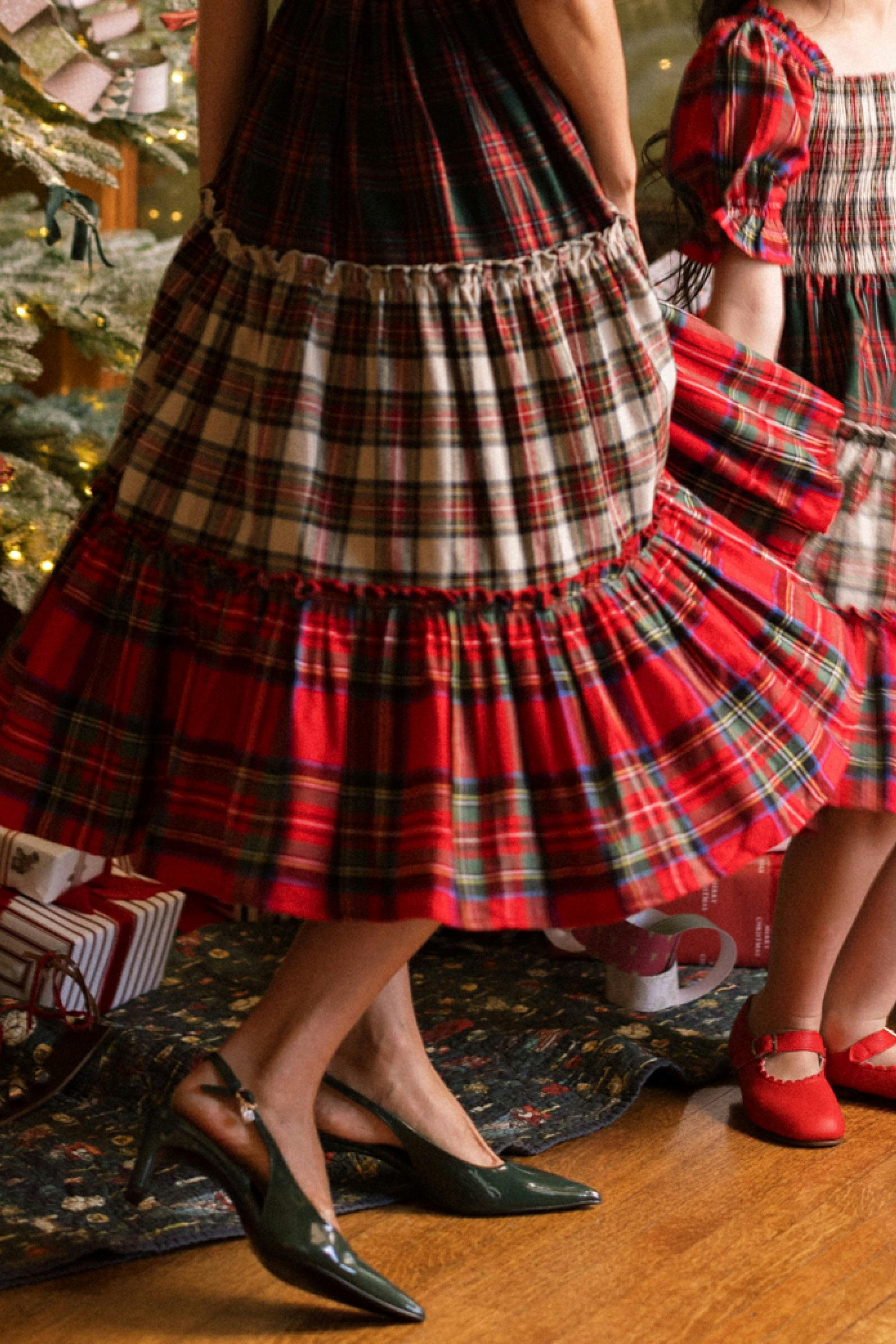 Zoey Skirt in Mixed Plaid