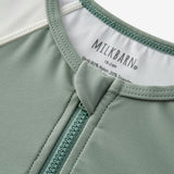 Mint Lobster Zipper Top & Swim Trunks