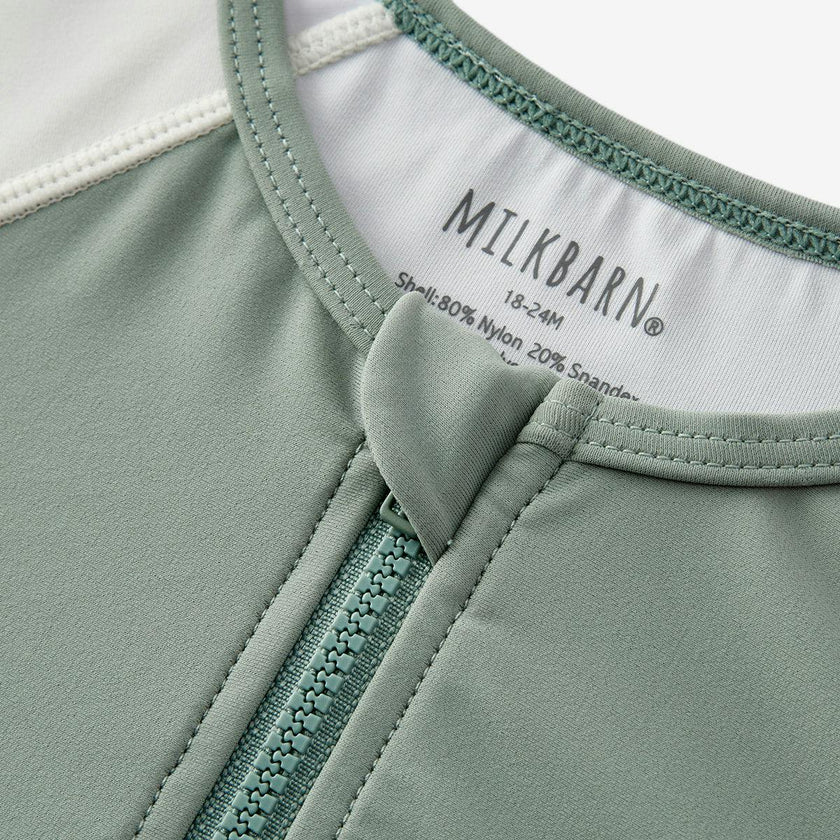 Mint Lobster Zipper Top & Swim Trunks