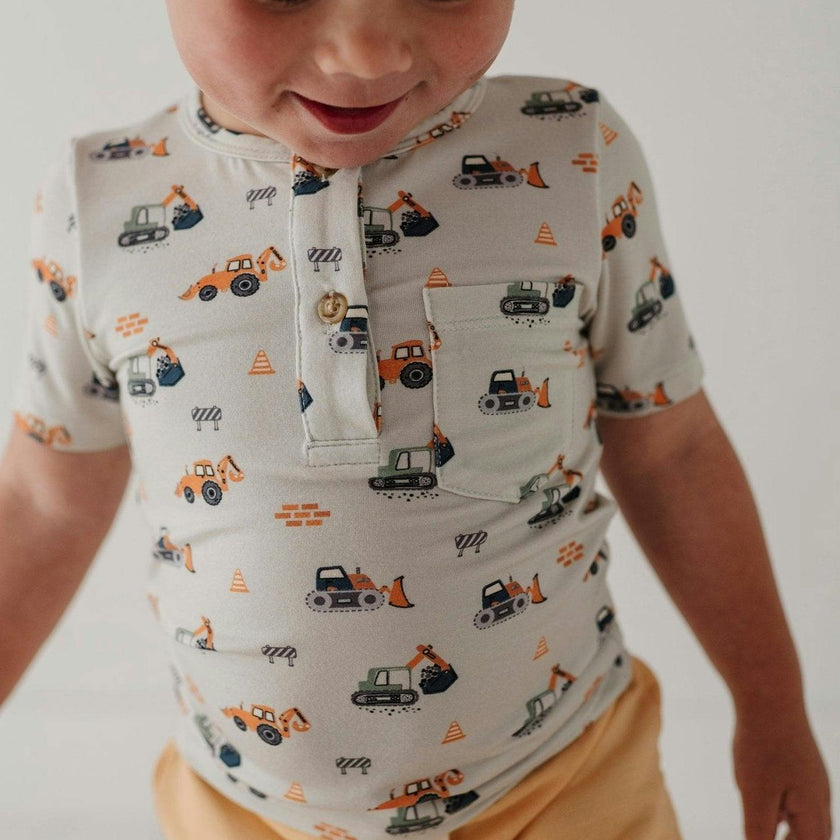 Boy's Short Sleeve Henley Shirt