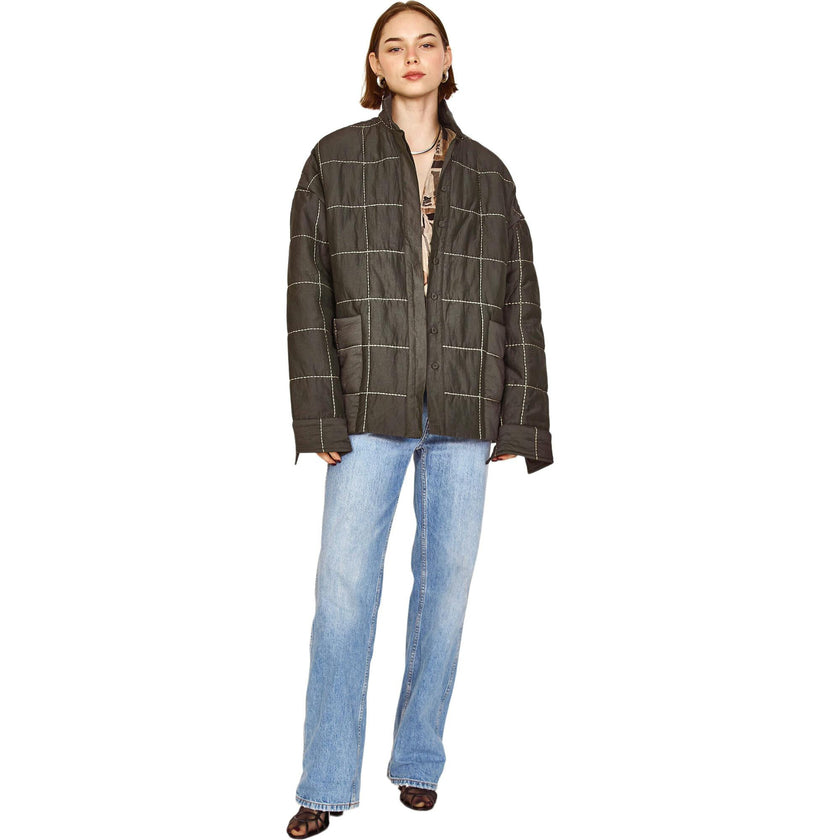 Tahoe Quilted Jacket in Black Olive