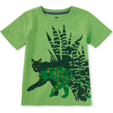 Puma & Leopard Graphic Tee, Green