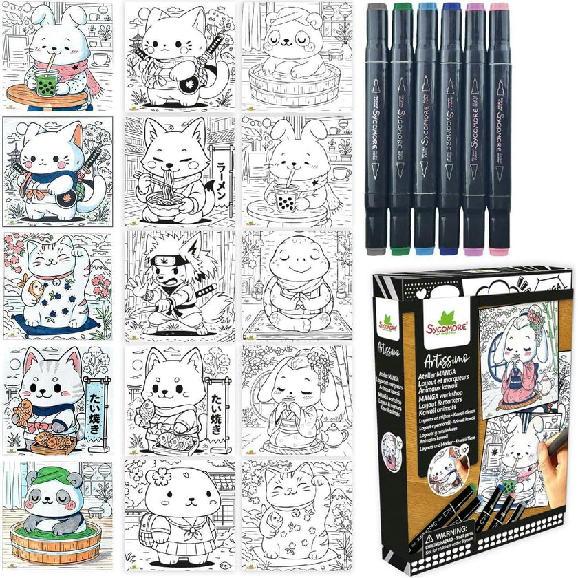 Artissimo - Layout And Markers Kawaii Animals - 10y+