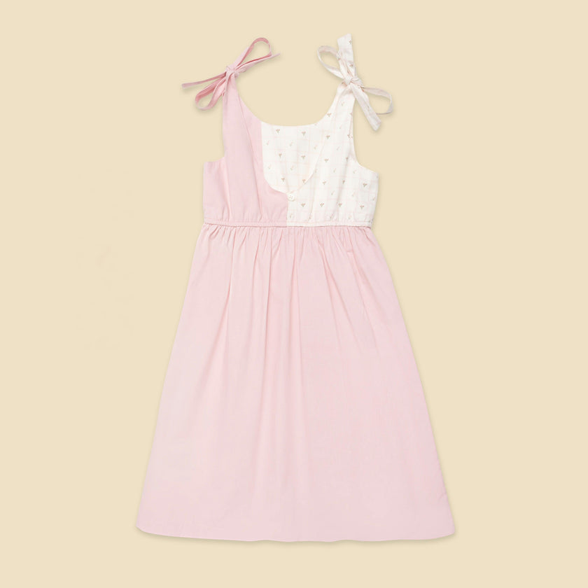 Organic Colorblock Bow Dress