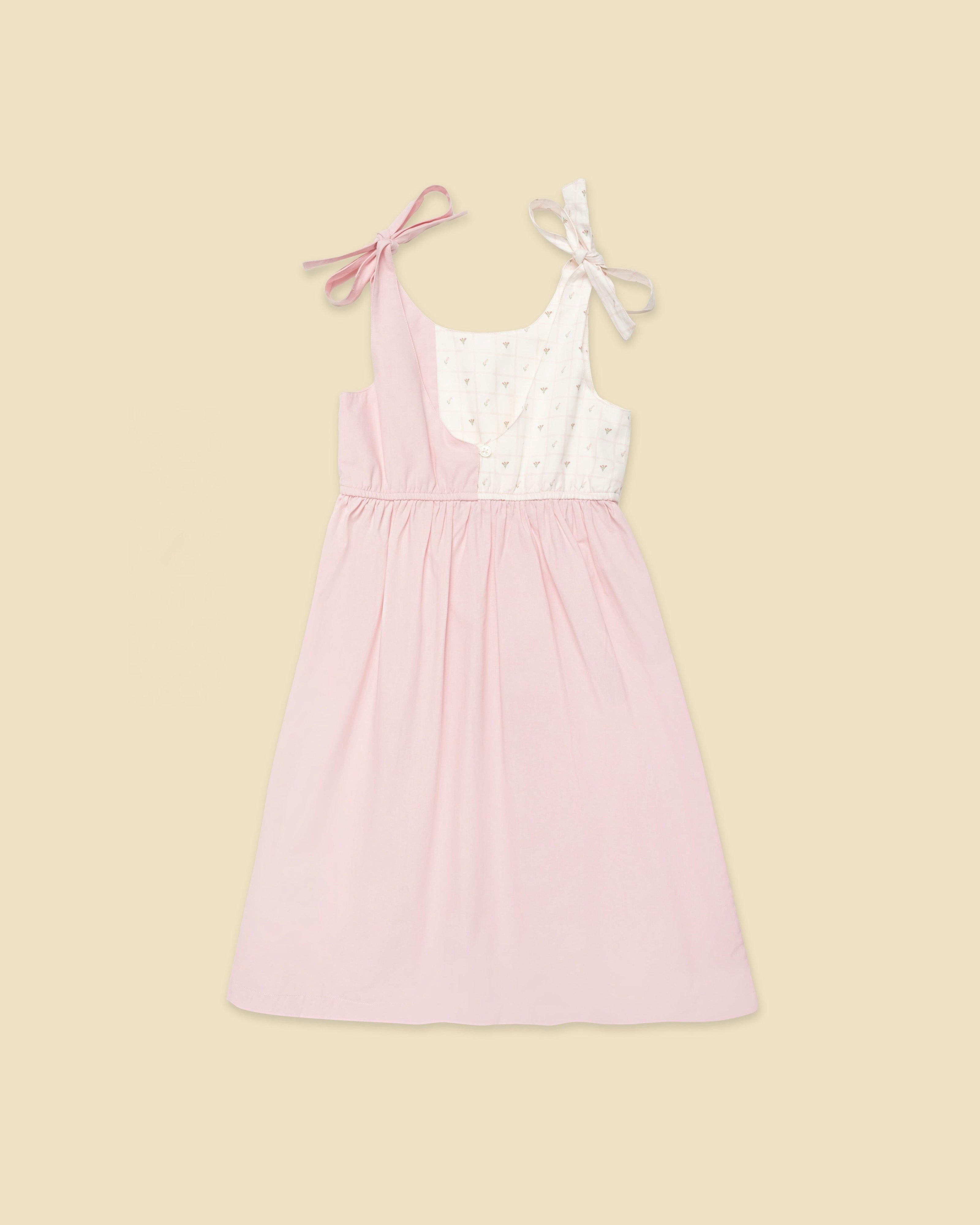 Organic Colorblock Bow Dress