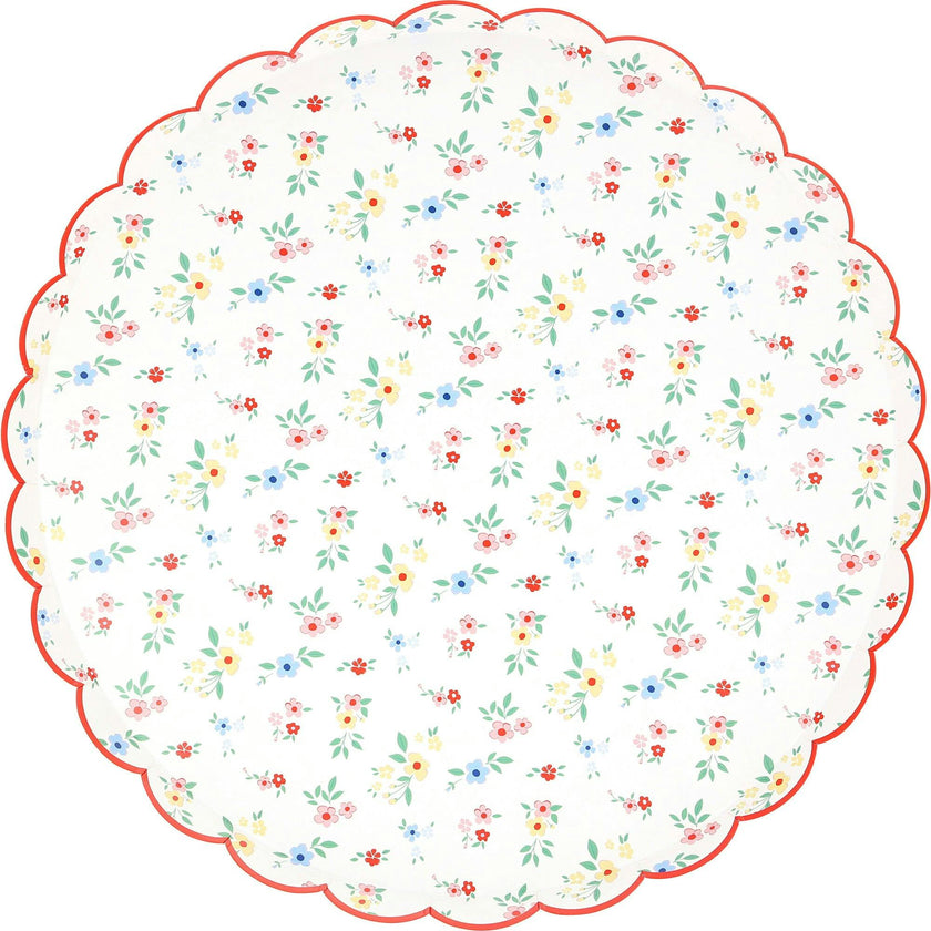 Ditsy Posy Scalloped Dinner Plates
