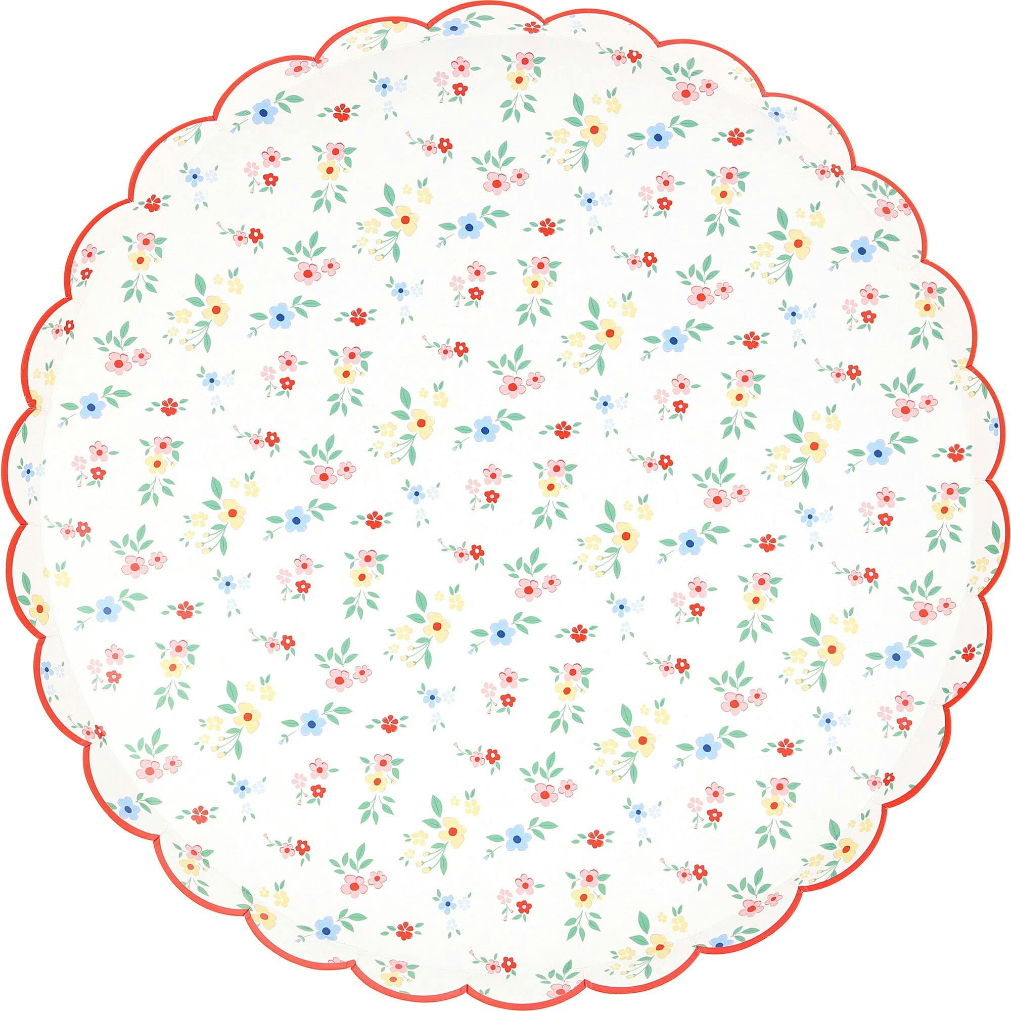 Ditsy Posy Scalloped Dinner Plates