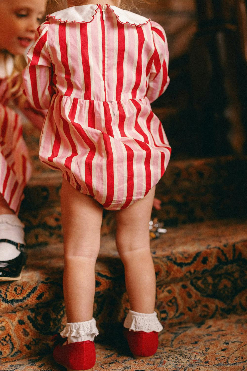 Baby Hawthorn Romper in Candy Cane Stripe