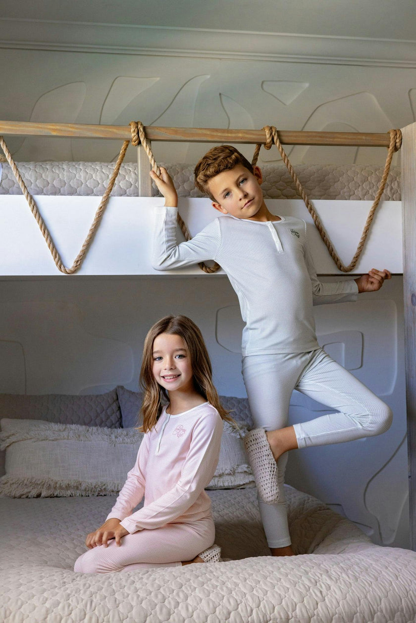 Gingham Loungewear Set, Boys