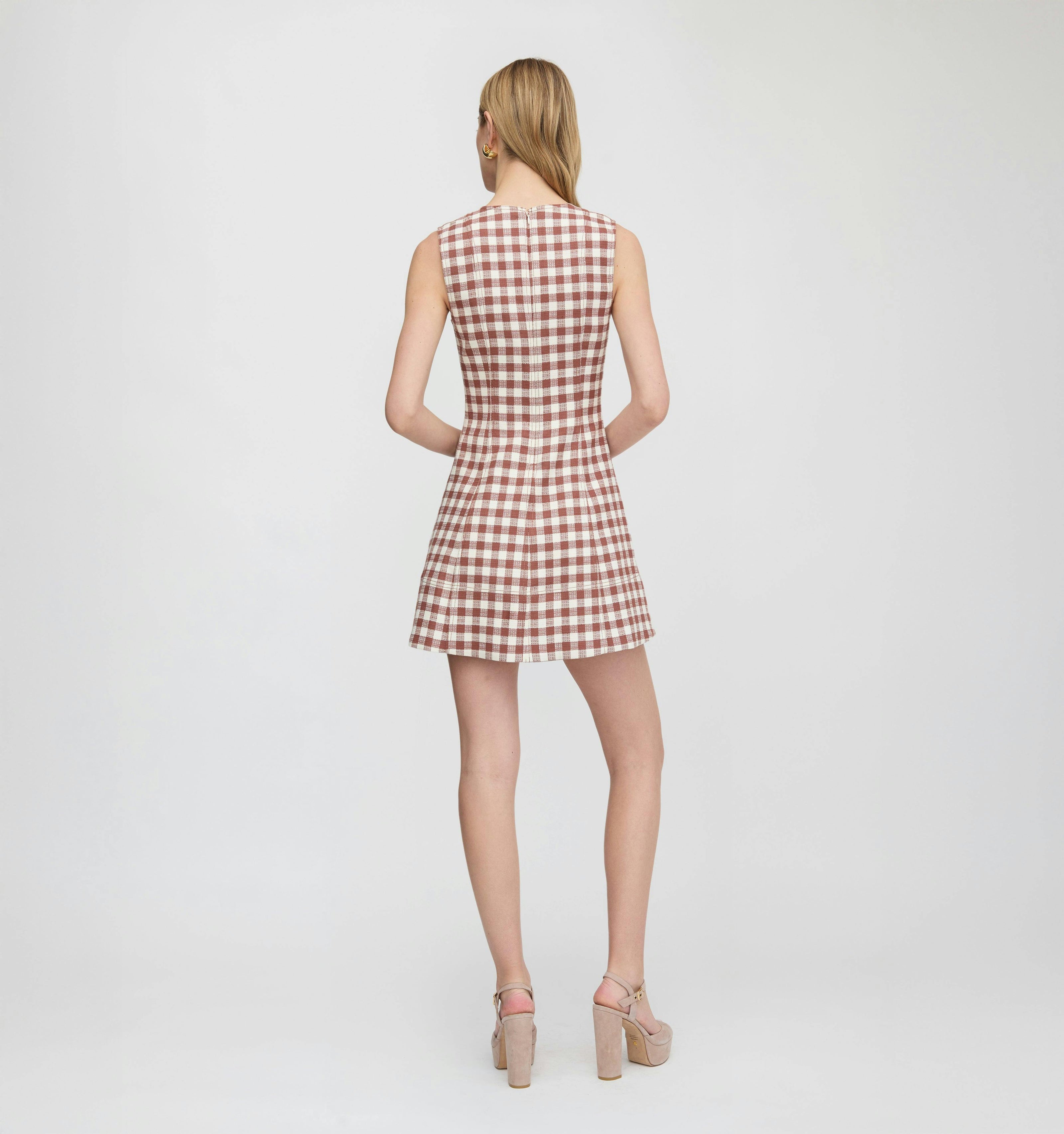The Angie Dress - Cognac Gingham