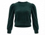 Peyton Top Dark Green Velour