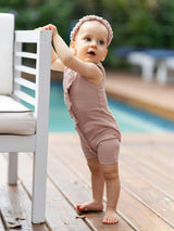 Cotton Gauze Ruffle Romper