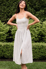 Maxwell Dress in Blue & White Pinstripe