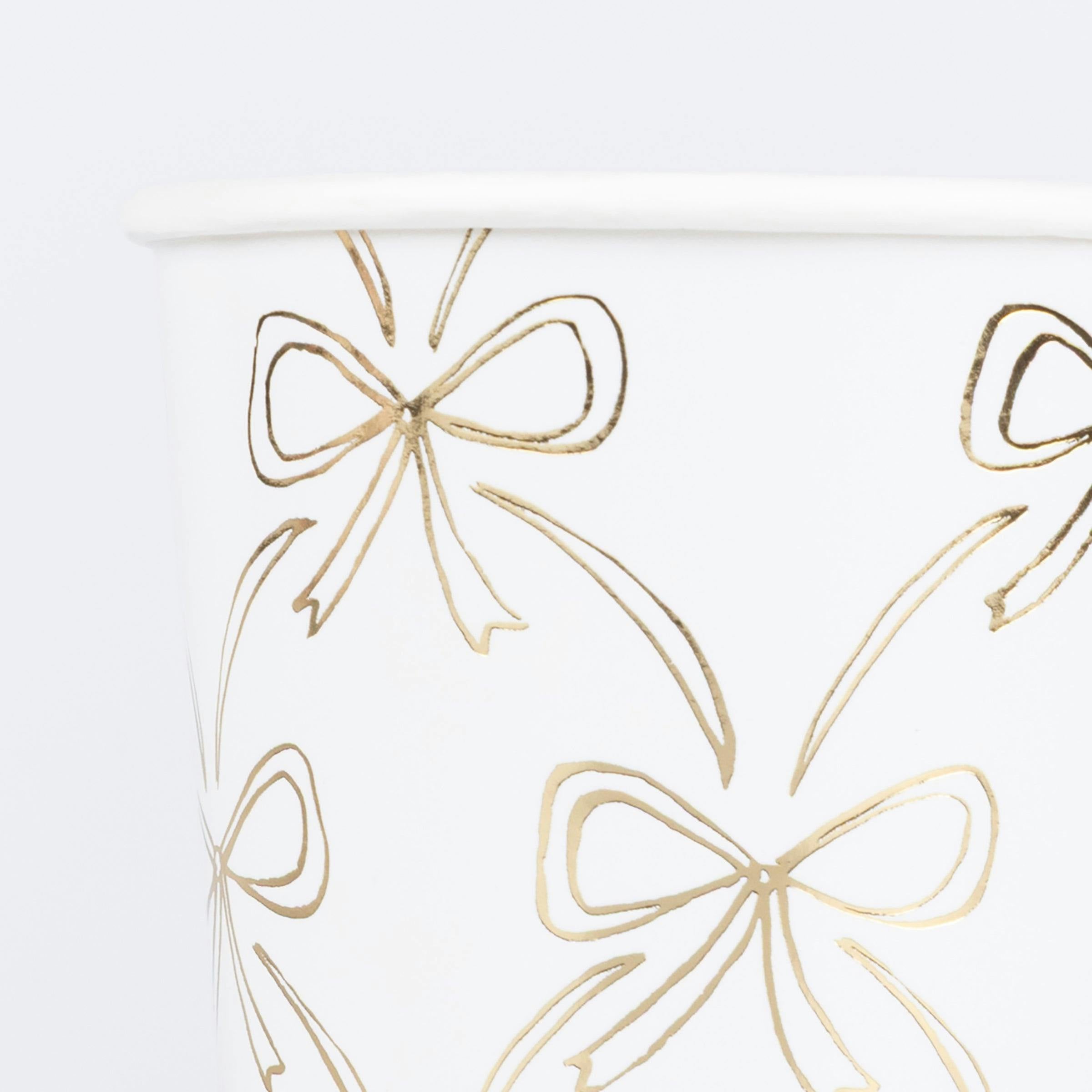 Gold Bow Cups