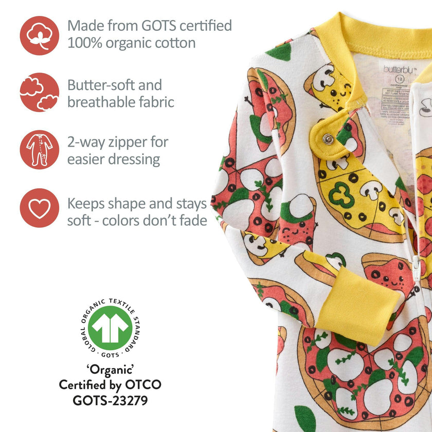 CRUZ Snug-fit Footed Baby Boys Pajamas