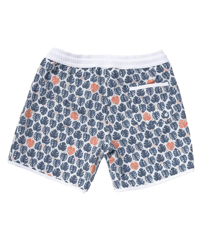 Swimshort Tommaso - Tropical Leaves Pebbles Print