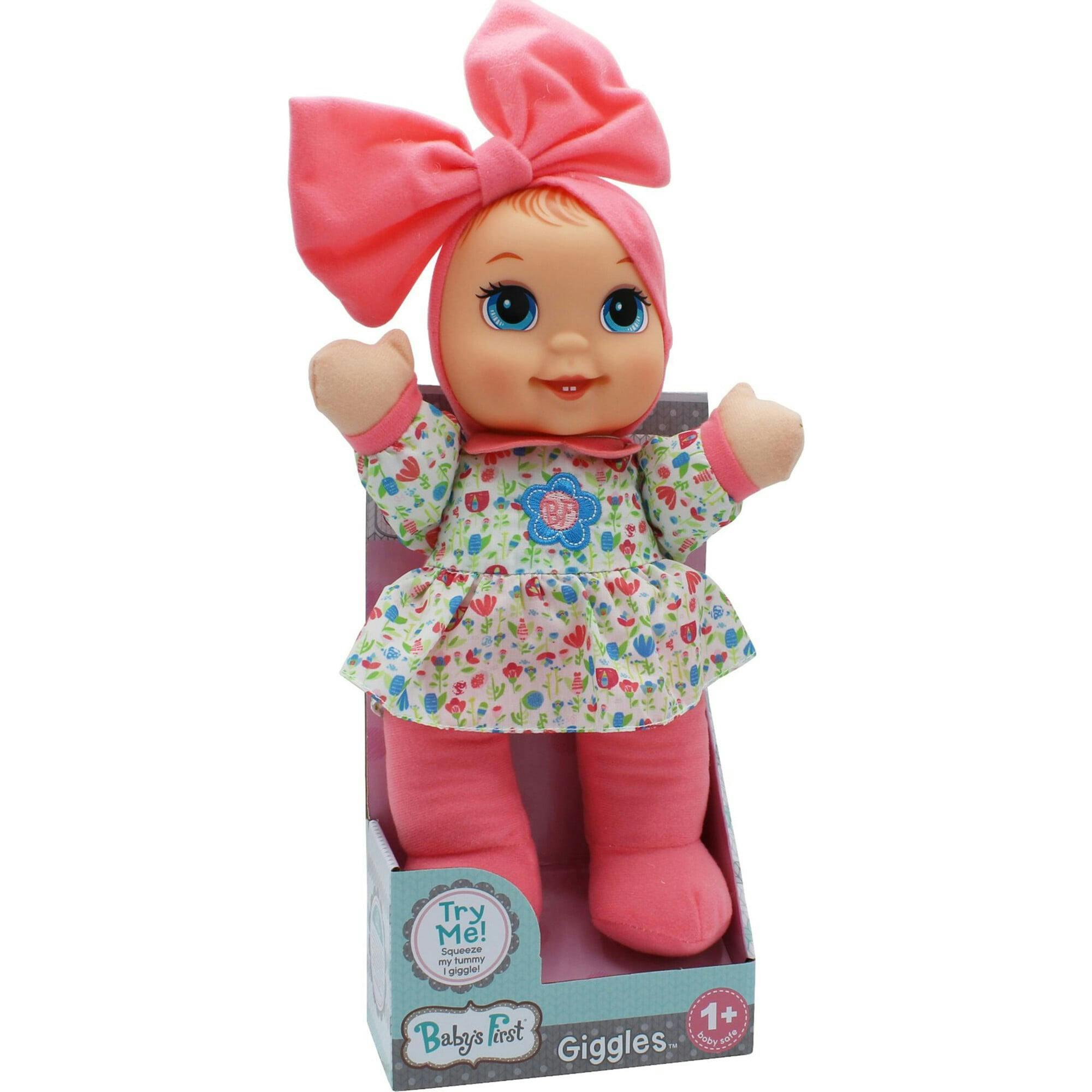 Baby's First Giggles Baby Doll Toy with Floral Top – Maisonette