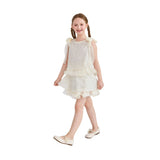 Ivory Althea Glitter Ruffle Skirt Set