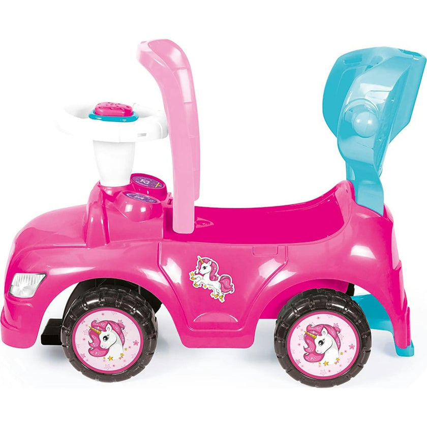 Dolu: Ride On Car: 4-In-1 Walk & Drive - & Pink - Walk-Ride-Rock-Drive