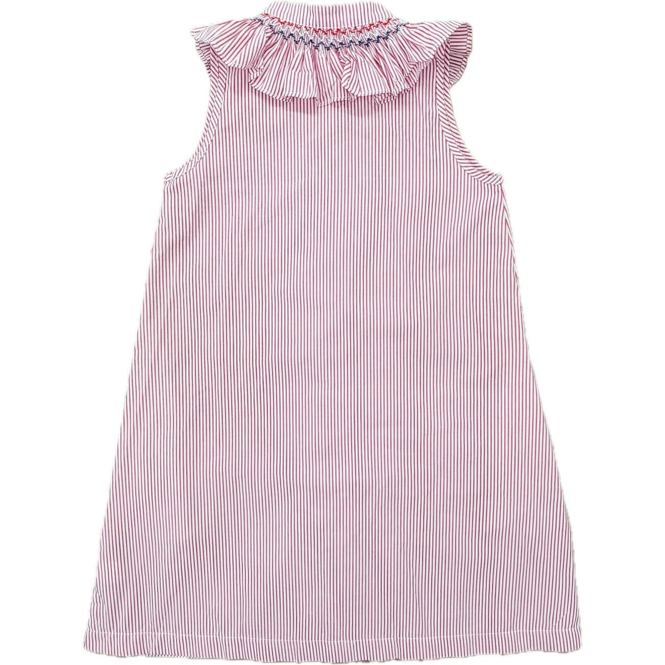 Molly Anne Dress in Red Seersucker